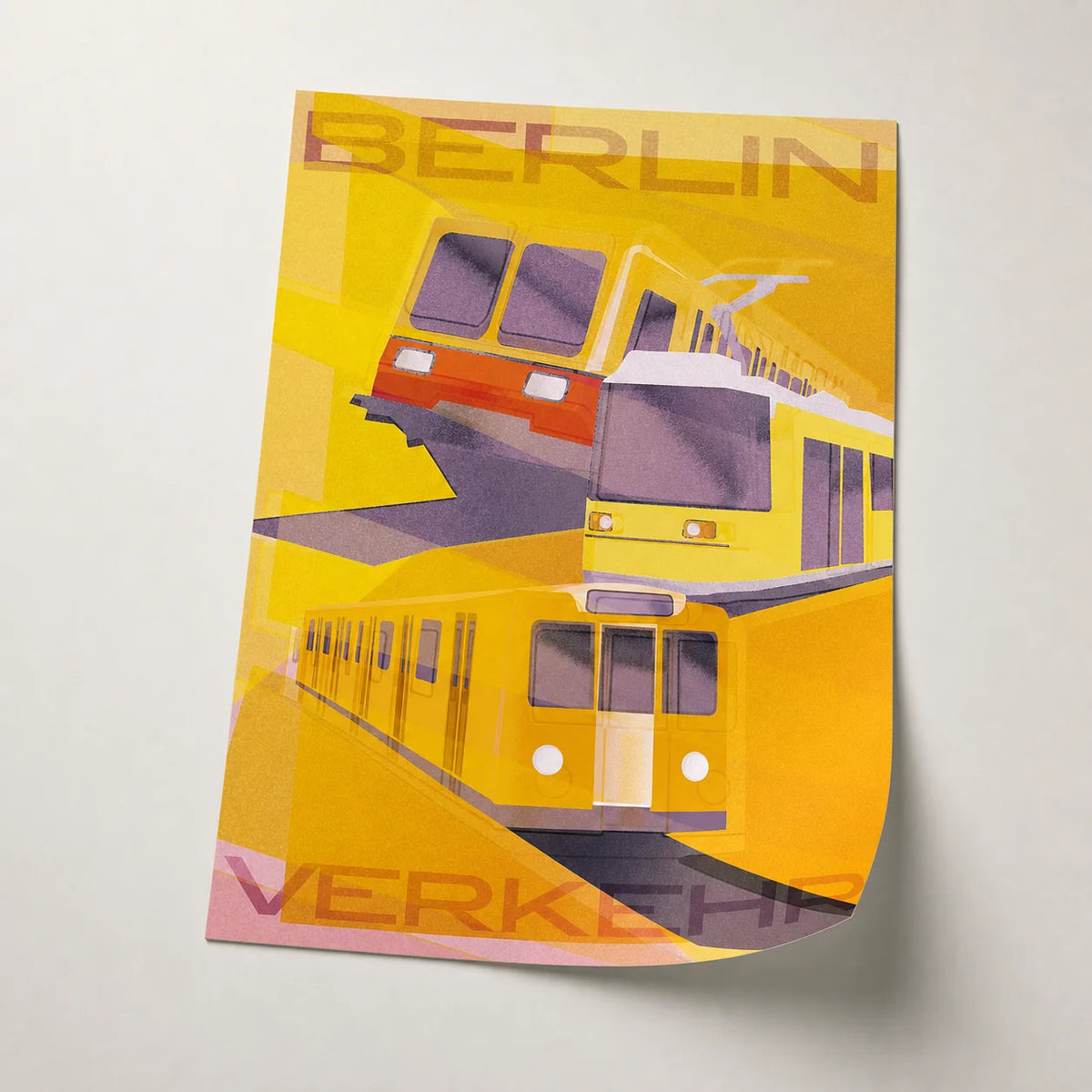 Berlin Verkehr – autorský tisk, berlínská doprava a vlak | A4, A3, A6