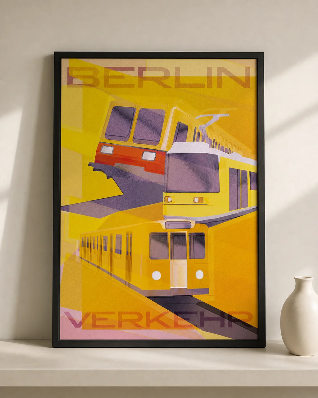 Berlin Verkehr – autorský tisk, berlínská doprava a vlak | A4, A3, A6