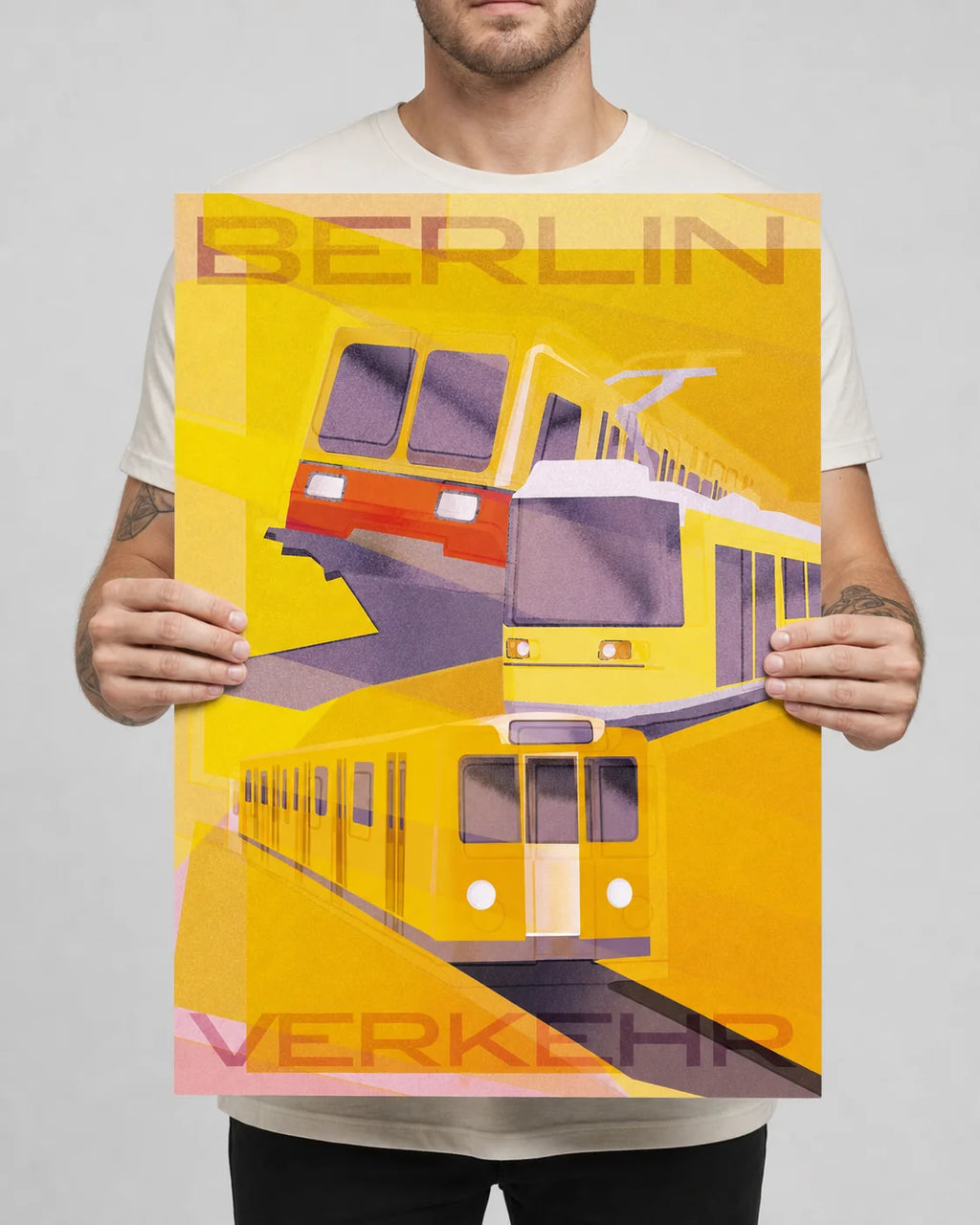 Berlin Verkehr – autorský tisk, berlínská doprava a vlak | A4, A3, A6