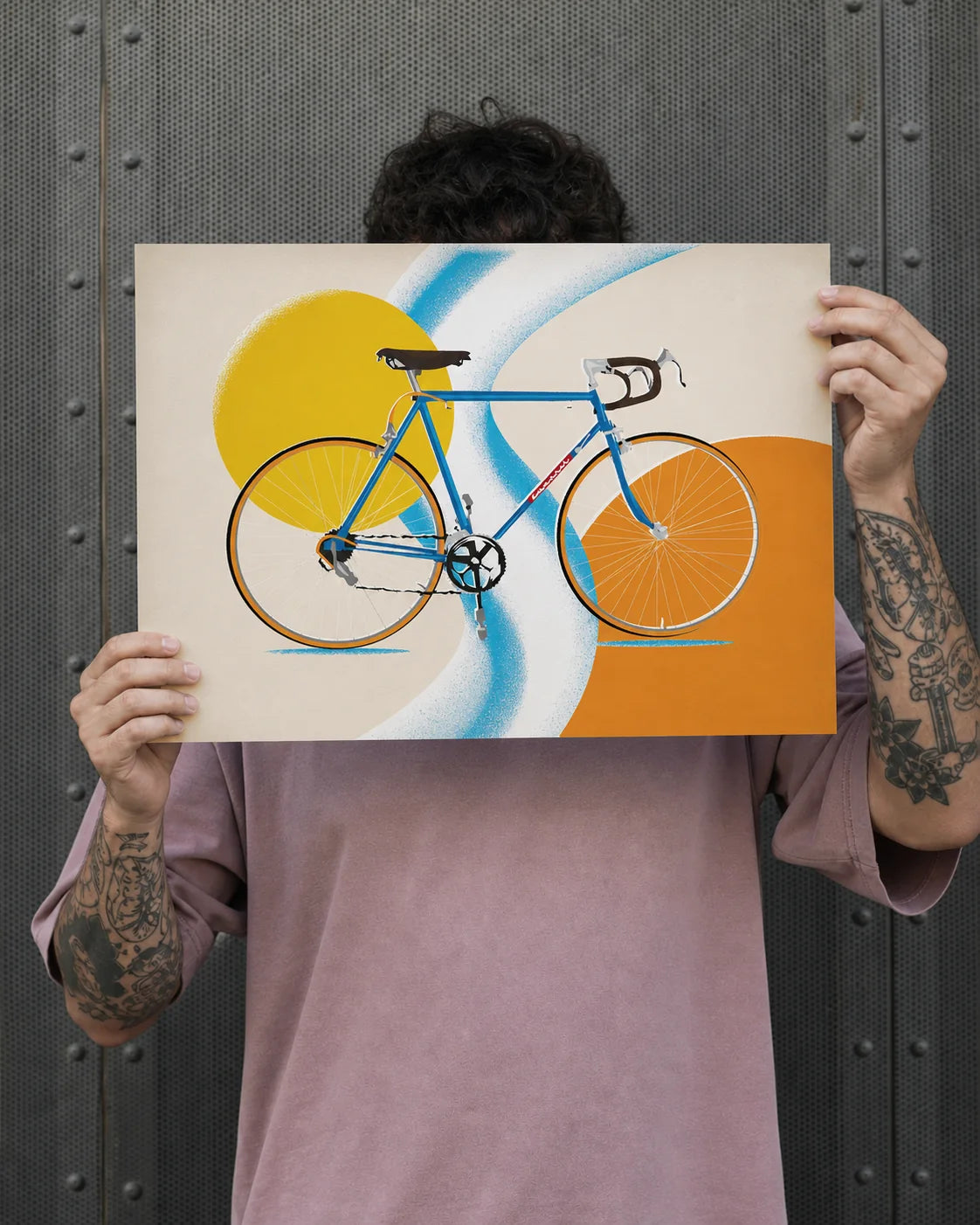 Cyklo Favál – autorský tisk, kolo a historie | A4, A3, A6
