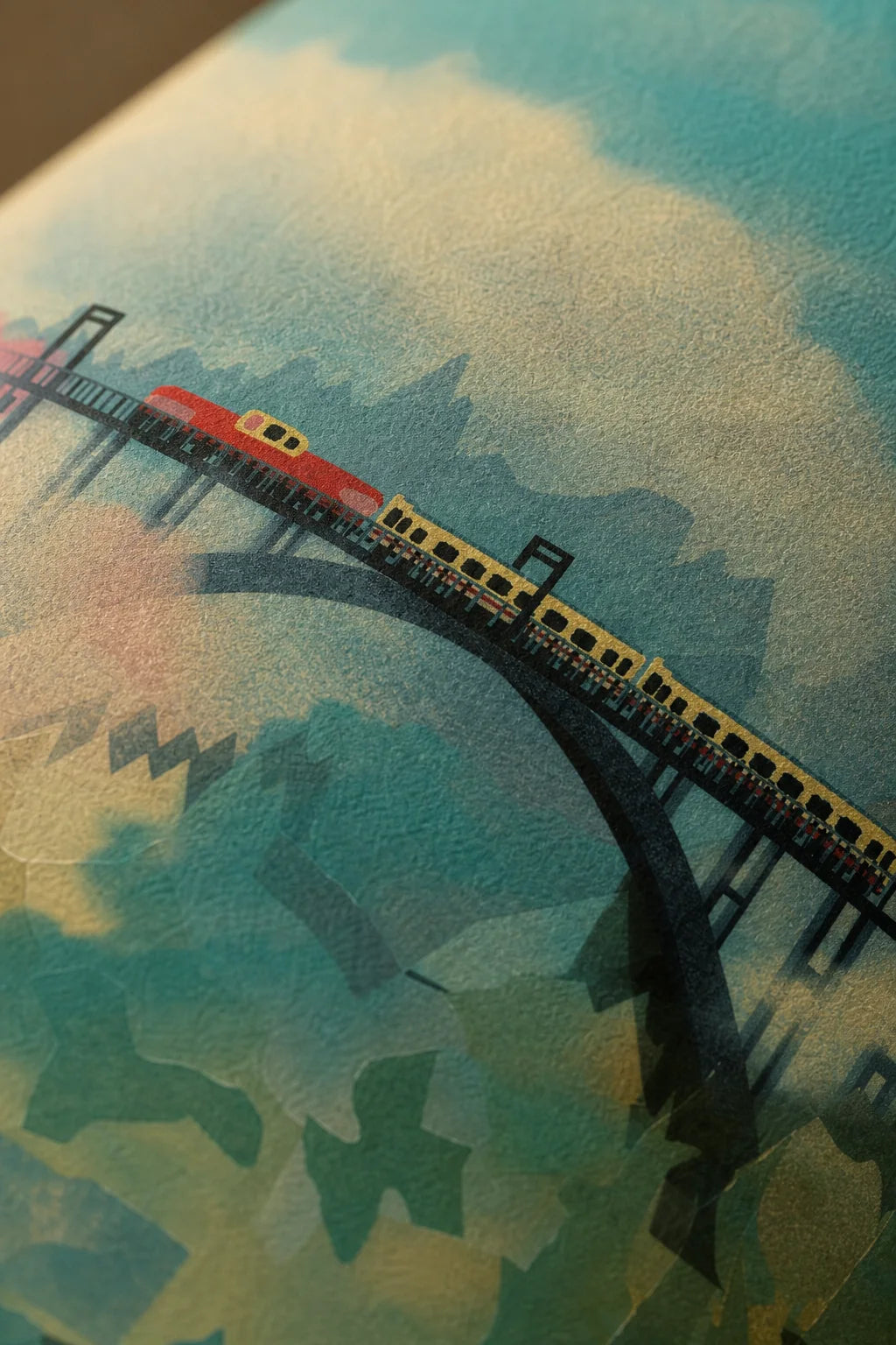Kluk z Bechyně – autorský tisk, železnice Bechyně | A4, A3, A6