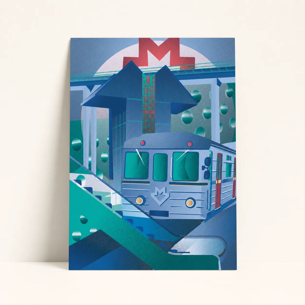 Metropoli – autorský tisk, městská železnice | A4, A3, A6